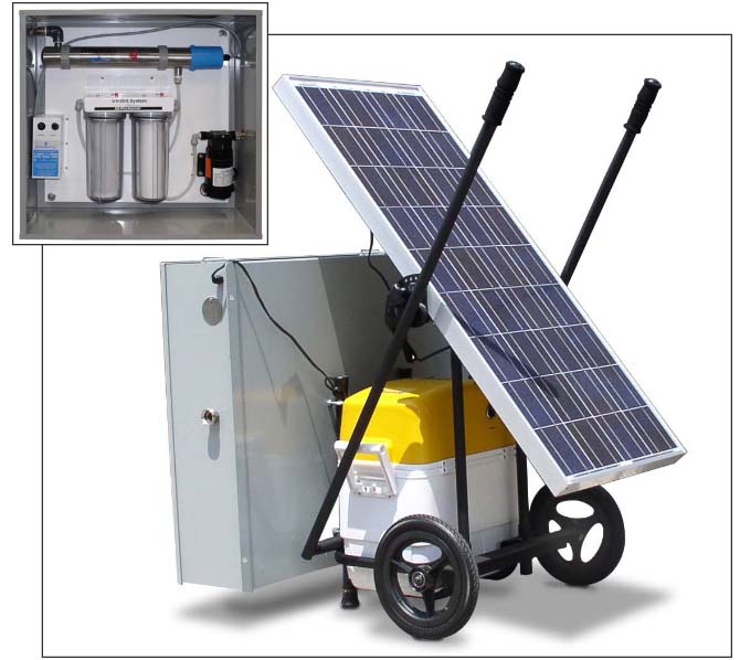 Solar Powered UV Drinking Water Purification System
